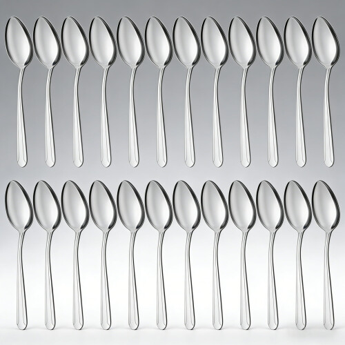 24-Piece Stainless Steel Dinner Spoons