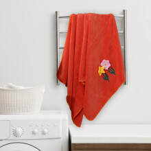 Rotes Korallenvlies-Badetuch 70 x 140 cm
