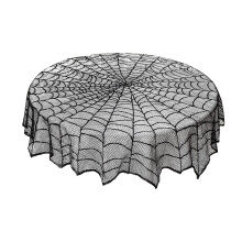 50" Round Black Gothic Halloween Tablecloth
