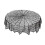 50" Round Black Gothic Halloween Tablecloth 1