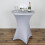 Cocktail Spandex Table Cover 36 in Silver 1
