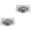 2Pcs Silver Portable Bbq Grill Stainless Steel Rustproof Easy Clean 1