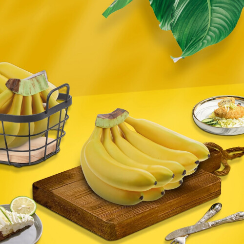 Buchet de banane artificiale, 9 capete, 21,4 cm 2