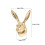 Bunny-Shaped Golden Brass Cabinet Knob, 1 Piece 2