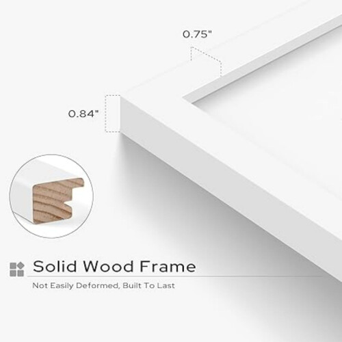 12x16 Wooden Photo Frame with White Mat – 2 Pack 1