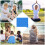 Σκούρο μπλε καρό κουβέρτα θαλάσσης 55x39 ίντσες αδιάβροχη 3