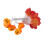 Maple Leaf Pumpkin LED String Lights Orange 150cm 2