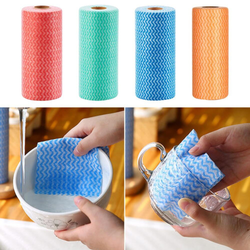 Disposable Cleaning Cloths 50-Piece Roll 1