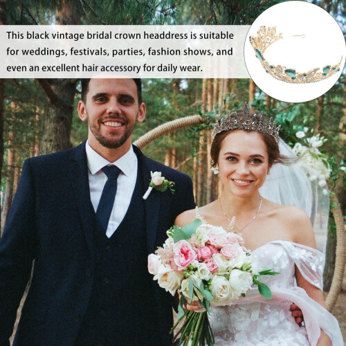 Corona da sposa nera per copricapo nuziale 1