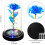 Blue Light-Up Color-Changing Rose in Glass Dome 5