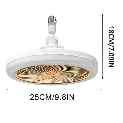 Ventilatore da soffitto senza pale con luce integrata e telecomando, 25 cm 2