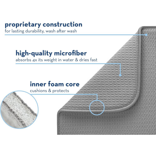 Microfiber Dish Drying Mat 16 x 18 in 2