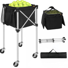 Foldable Tennis Ball Transport With Durable Wheels And capacious