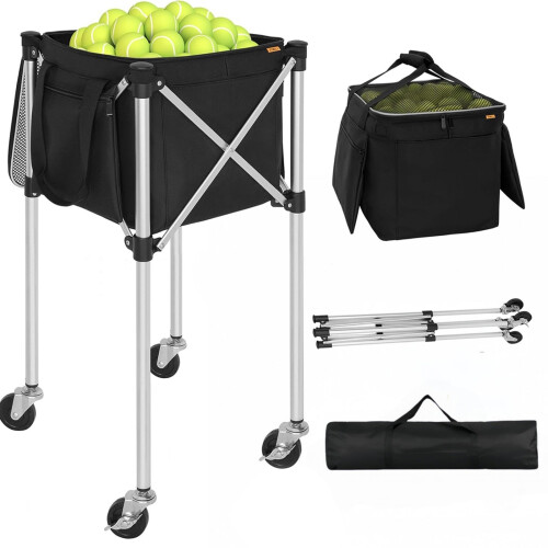 Chariot de tennis pliable peu encombrant avec construction en