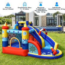Castillo inflable para niños con tobogán y piscina