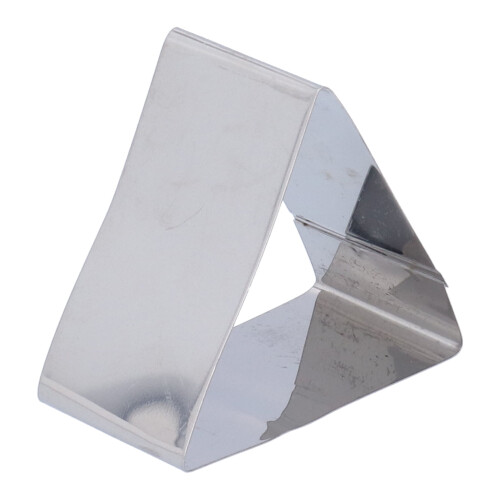 Molde triangular de acero inoxidable para anillos de 4x7 cm. 1