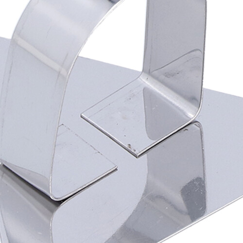 Molde triangular de acero inoxidable para anillos de 4x7 cm. 2