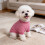Hot Pink Polyester Dog Sweater for Small Dogs 3