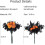 Halloween Artificial Black Rose Bouquet with Pumpkin Decor 2