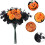 Halloween Artificial Black Rose Bouquet with Pumpkin Decor 3