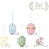 12pcs Shatterproof Plastic Easter Egg Ornaments, 2.36", 3