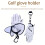 Civière de gants de Golf ventilée, 2 pièces, avec mousqueton, 5