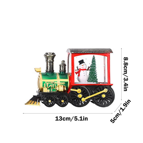Christmas Train Snow Globe Lantern with Santa Gift Box 2