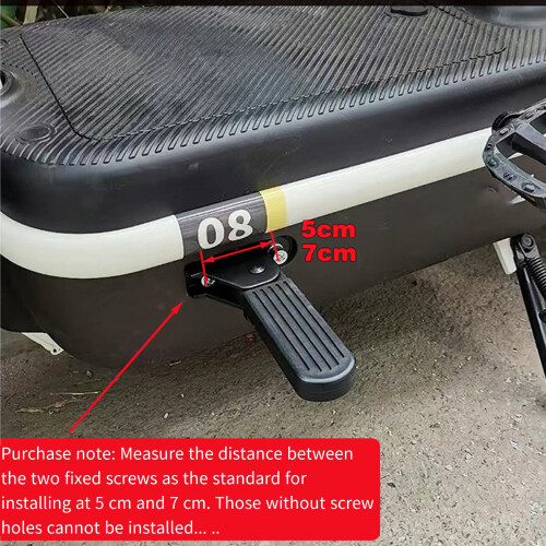 Scooter Front Foldable Pedals Leg Support Pad Electric-5cm 2