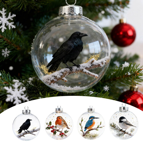 Crystal Bird Ornament for Christmas - Clear Keepsake 2