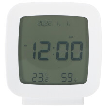 Digital Clock White 1pack 3.3x3.1x1.6in