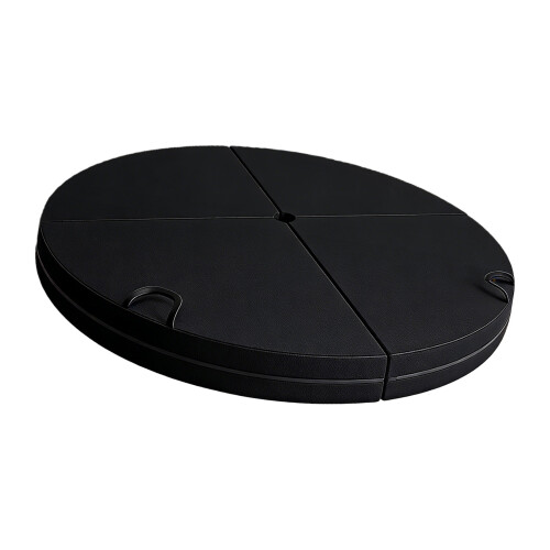 Four Fold Transportable Post Dance Mat Thick-Black 120X120X3