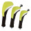 3Pcs Professinal Golf Head Cover Protective Case Golf-Yellow 1