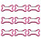 9 Stück Knochenform Federschnappclip Aluminium-rosa Farbe 1