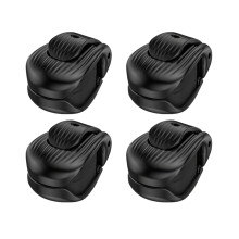 Universal Rod Clip Holder Compatibility 20 30mm-Black 4 pack