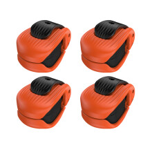 Haltbarkeitsbefestigungs-Angelrutengurte-orangeschwarz 4er-Pack