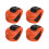 Haltbarkeitsbefestigungs-Angelrutengurte-orangeschwarz 4er-Pack 1