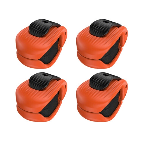 Haltbarkeitsbefestigungs-Angelrutengurte-orangeschwarz 4er-Pack