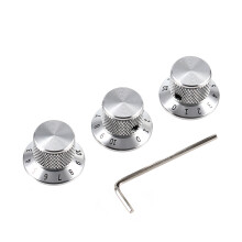 3Pcs Guitar Contral Knobs, Clear Knobs Electric Guitar Bass Top