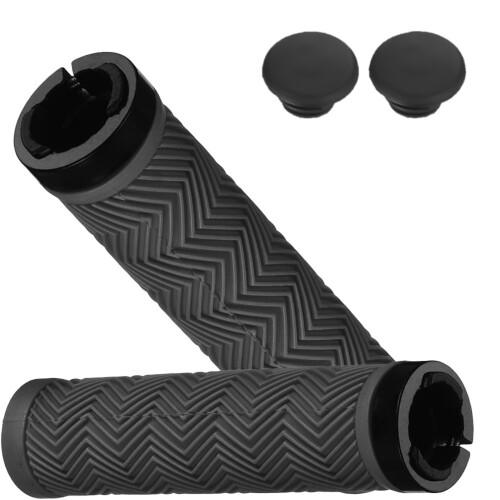 Cycling Handlebars Grip Handle Sleeves Antislip Soft-Black