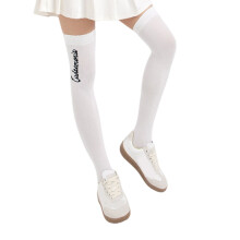Women Golf Socks Anti Slip Elastic Stockings Breathable-White