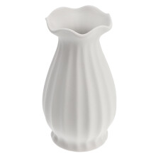 White Ceramic Flower Vase 17.5 cm
