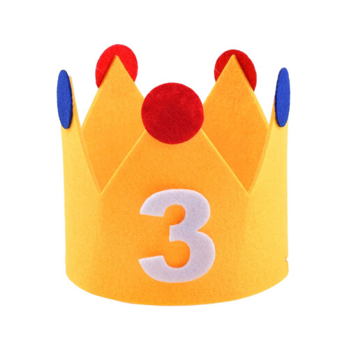 Cloth Birthday Hat Crown Shape 10cm x 9.2cm