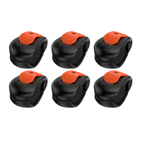 Sangles de canne à pêche à fixation-Lot de 6 noir et orange