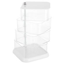 Clear Rotatable Jewelry Organizer Box – 4-Layer Plastic