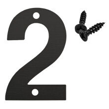 Números de casa flutuantes de metal, 7,6 cm (3 polegadas), pretos