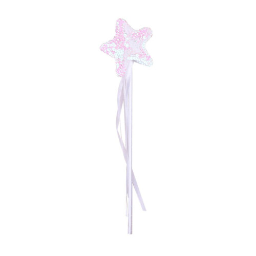 Prinsessstjärnstav för utklädningsfester, 33 cm, vit