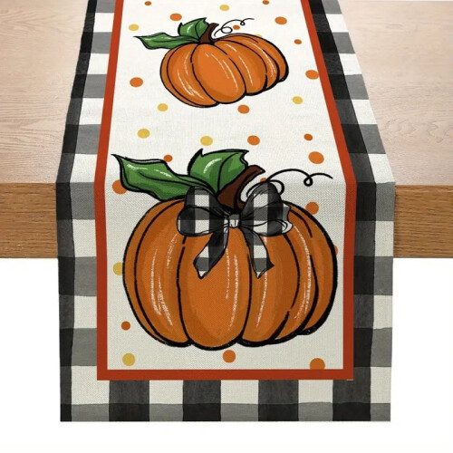 Linen Table Runner with Sunflower Print – 13 x 72 in