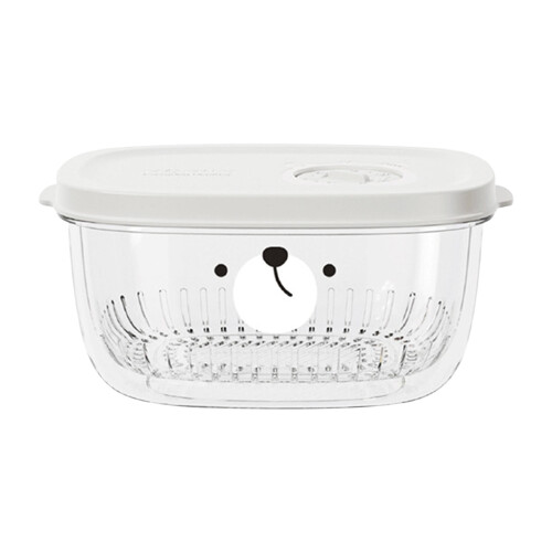 Fridge Vegetable Storage Box with Strainer, BPA-Free