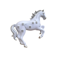 Versatile Animal Horse Brooch For Suit Casual Dress-White