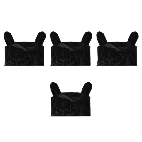 4Pcs Nylon Motorcycle Handlebar Covers Waterproof Sun Protection Black